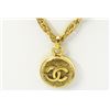 Image 2 : Chanel Gold-tone Metal CC Logo Sunburst Pendant Necklace
