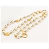 Image 3 : Chanel Gold-tone Metal CC Medallion Faux Pearl Long Chain Necklace