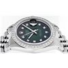 Image 9 : Rolex Mens Stainless Steel Slate Green Diamond 1.40CTW Bezel 36MM Datejust Wrist