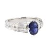 Image 1 : 1.85 ctw Sapphire and Diamond Ring - 18KT White Gold