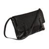 Image 2 : Bottega Veneta Black Intrecciato Leather Buckle Large Messenger Bag