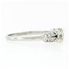Image 5 : Antique Art Deco Platinum European Diamond Solitaire Engagement or Promise Ring