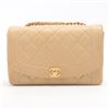 Image 1 : Chanel Beige Quilted Lambskin Leather Diana Single Flap Medium Shoulder Bag