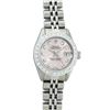 Image 2 : Rolex Ladies Stainless Steel Pink Diamond 18K Gold Bezel Datejust Wristwatch