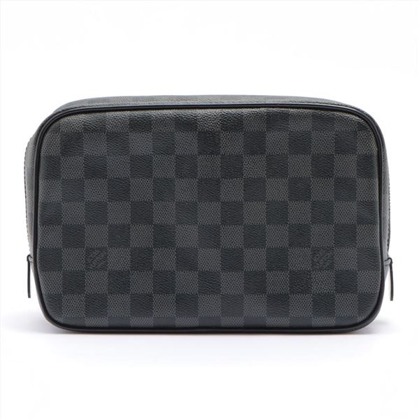 Louis Vuitton Damier Graphite Canvas Leather Toiletry Pouch GM Bag