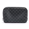 Image 2 : Louis Vuitton Damier Graphite Canvas Leather Toiletry Pouch GM Bag