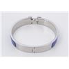 Image 2 : Hermes Blue Metal Clic Clac Bangle Bracelet
