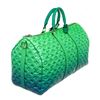 Image 4 : Louis Vuitton x Virgil Abloh Green Taurillon Illusion Monogram Leather Keepall B