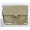Image 1 : Chanel Vintage Beige Quilted Lambskin Leather Medium Double Flap Bag