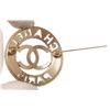 Image 4 : Chanel Silver-tone Metal CC Paris Round Brooch