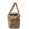 Image 4 : Chanel Gold Distressed Lambskin Leather Lady Braid Bowler Bag
