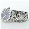 Image 5 : Rolex Mens Stainless Steel Blue Vignette Diamond & Sapphire Datejust Wristwatch