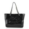 Image 2 : Chanel Black Patent Perforated Leather Triple CC Medium Tote Bag