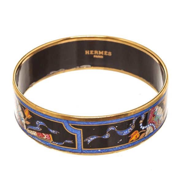 Hermes Multicolor Enamel Bangle