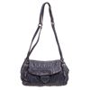 Image 1 : Prada Navy Blue Nappa Leather Gaufre Shoulder Bag