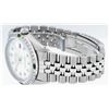 Image 8 : Rolex Mens Stainless Steel White Diamond & Emerald 36MM Datejust Wristwatch