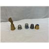Image 1 : Group of 5 collectible metal thimbles