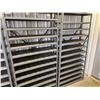 Image 6 : (3) Shelving units w/ Plastic Bins / Totes