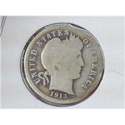 1913 Barber Dime