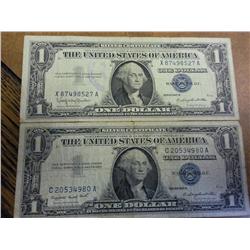1957-A And 1957-B One Dollar Silver Certificates