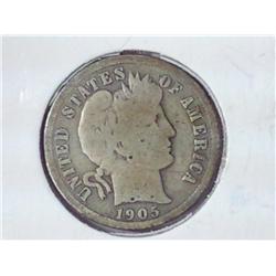 1905 Barber Dime