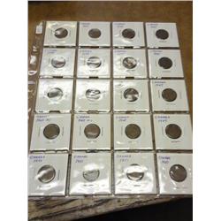 20 Assorted Canada Cents (Date Range 1943-1951)