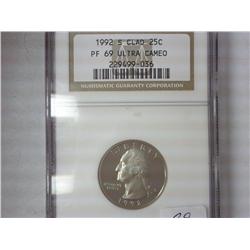 1992-S Washington Quarter NGC PF69 Ultra Cameo