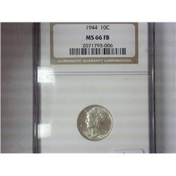 1944 Mercury Dime NGC MS66 FB