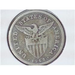 1918-S US/Philipinnes Twenty Centavos (Silver)