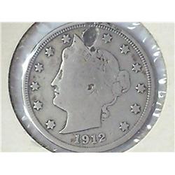 1912-D Liberty "V" Nickel (VF+) With A Dig In It