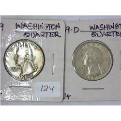 1959 And 1959-D Washington Quarters