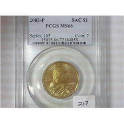 2003-P Sacagawea Dollar PCGS MS66