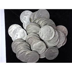40 Assorted Dated Buffalo Nickels