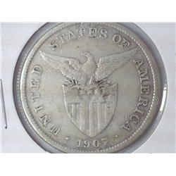 1907-S US/Philipinnes Peso (Silver)
