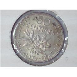 1918 France 50 Centimes