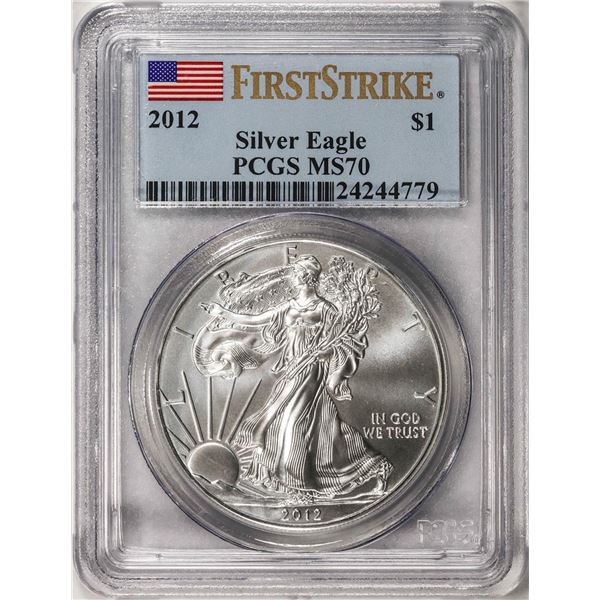 2012 American Silver Eagle Coin PCGS MS70 First Strike