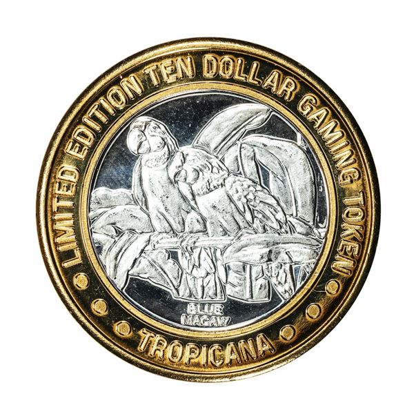 .999 Fine Silver Tropicana Las Vegas, Nevada $10 Limited Edition Gaming Token