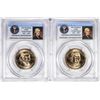 Image 1 : Lot of (2) 2007-P Thomas Jefferson Presidential Dollar Coins PCGS Certified