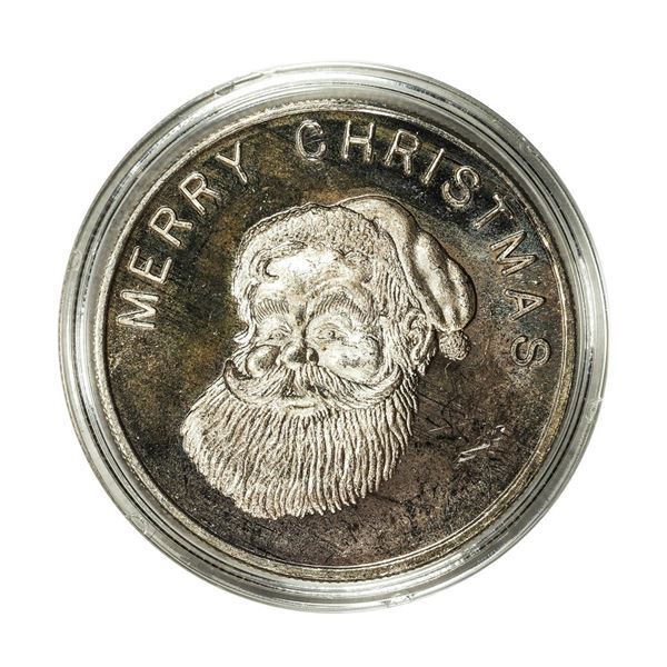 Merry Christmas 1 Ounce .999 Fine Silver Round