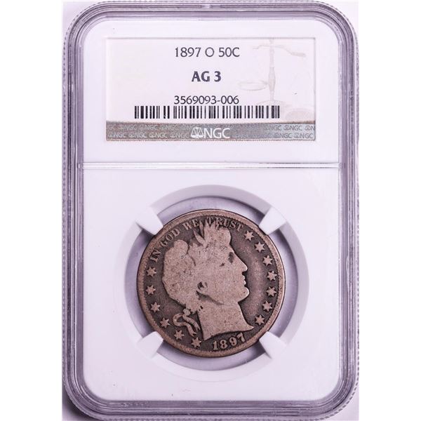 1897-O Barber Half Dollar Coin NGC AG3