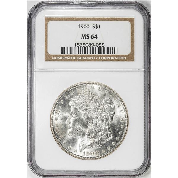1900 $1 Morgan Silver Dollar Coin NGC MS64