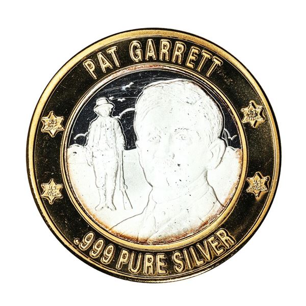 .999 Silver Lawmen Series Pat Garrett $10 Limited Edition Casino Gaming Token