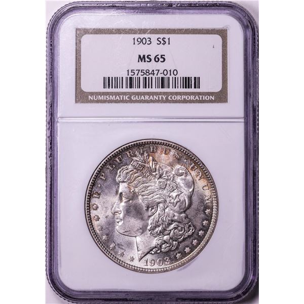 1903 $1 Morgan Silver Dollar Coin NGC MS65