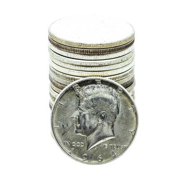 Roll of (20) Brilliant Uncirculated 1964 Kennedy Half Dollar Coins