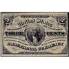 Image 1 : March 3, 1863 Third Issue Three Cents Fractional Currency Note