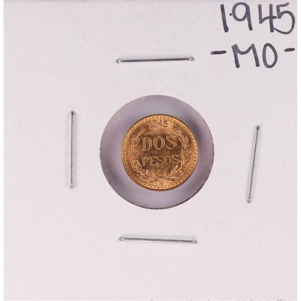 1945 Mexico Dos Pesos Gold Coin