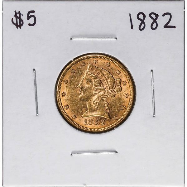 1882 $5 Liberty Head Half Eagle Gold Coin