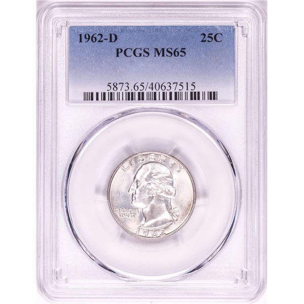 1962-D Washington Quarter Coin PCGS MS65