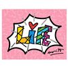 Image 1 : Romero Britto "Dream Life (Pink)" Limited Edition Giclee On Canvas