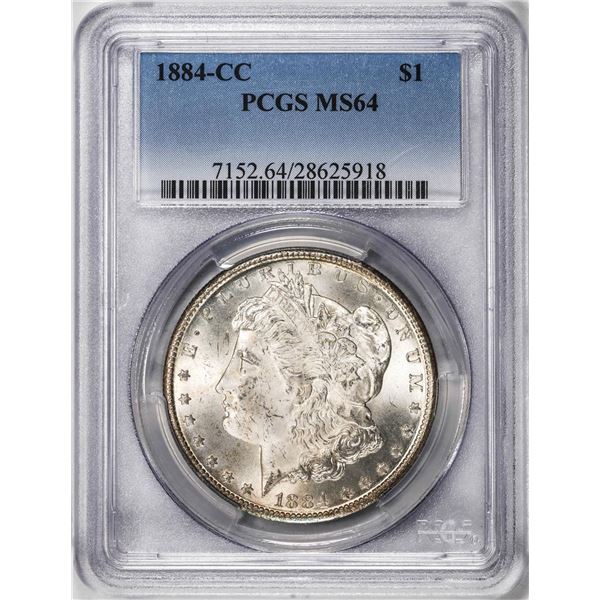 1884-CC $1 Morgan Silver Dollar Coin PCGS MS64